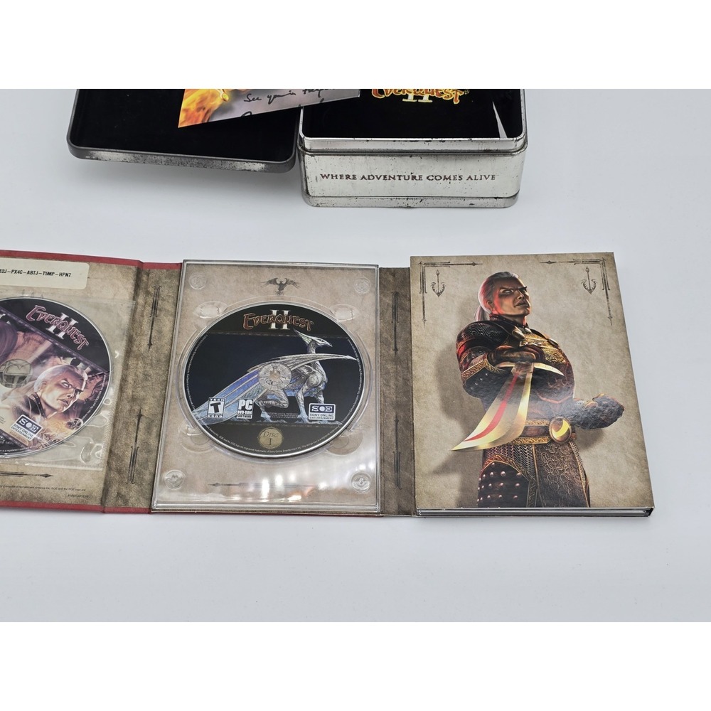 EverQuest 2 II Collectors Ed PC Game Tin w/ Cloth Maps Books, Disk, Poster, Coin - Picture 9 of 13